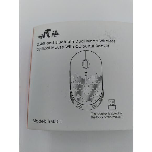 Rii 2.4 G Bluetooth dual mode Wireless optical mouse, colourful back-lit - Picture 4 of 4